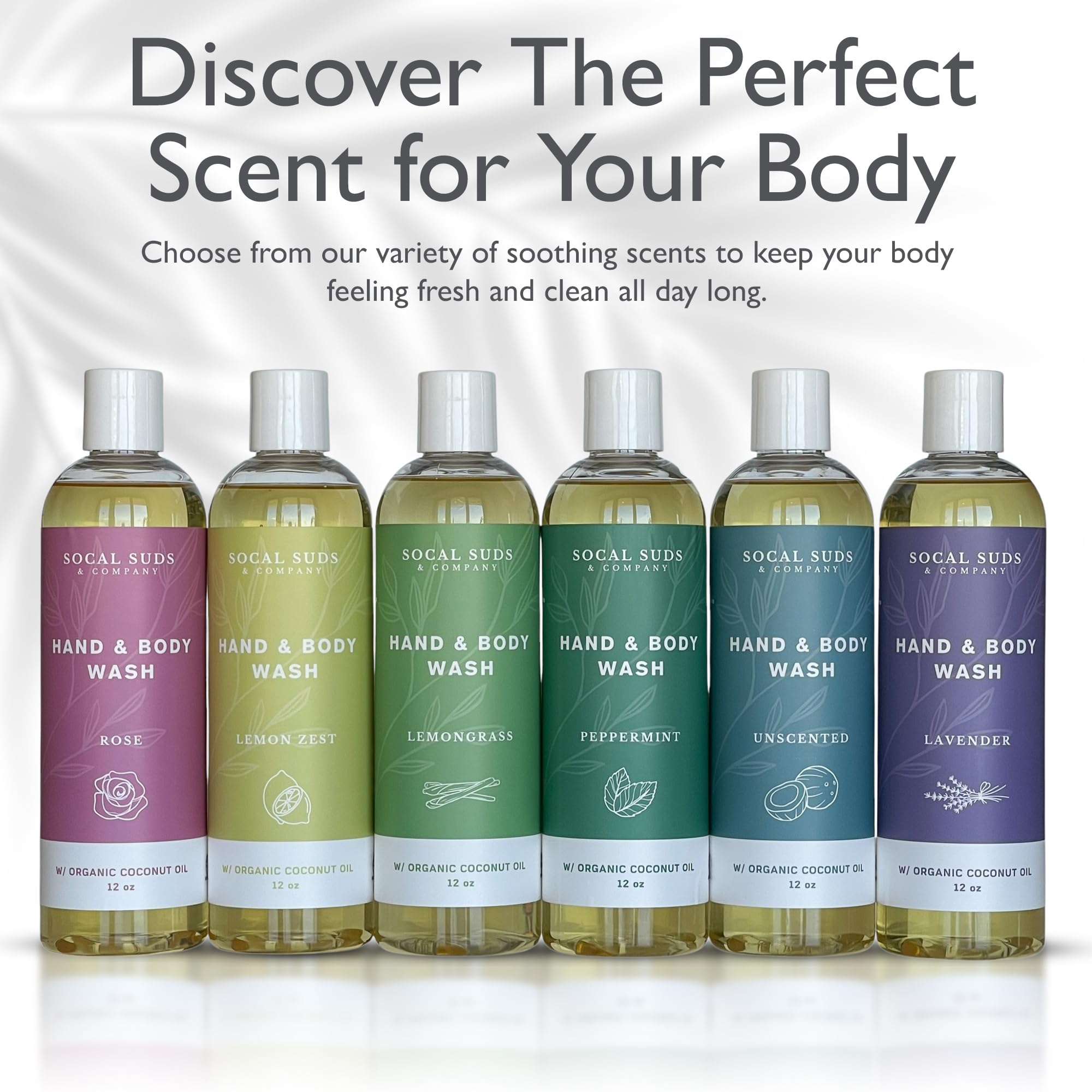 SoCal Suds & Company Baby Shampoo & Body Wash, 2-in-1 Organic Gel - Gentle Castile Soap with Vitamin-Infused Oils & Botanicals - Natural Care for Sensitive Skin Hypoallergenic - 12oz Lavender 2-Pack