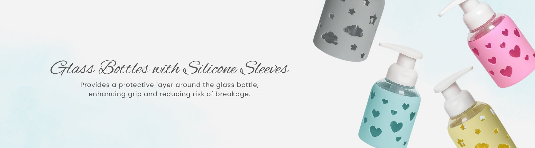 Glass Bottles with Silicone Sleeves