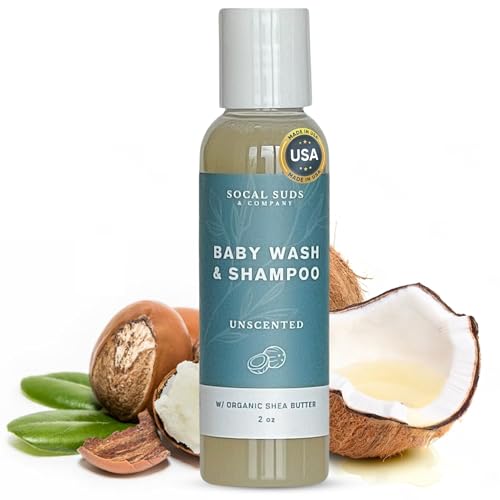 2oz Shea Organic Baby Wash & Shampoo- Unscented