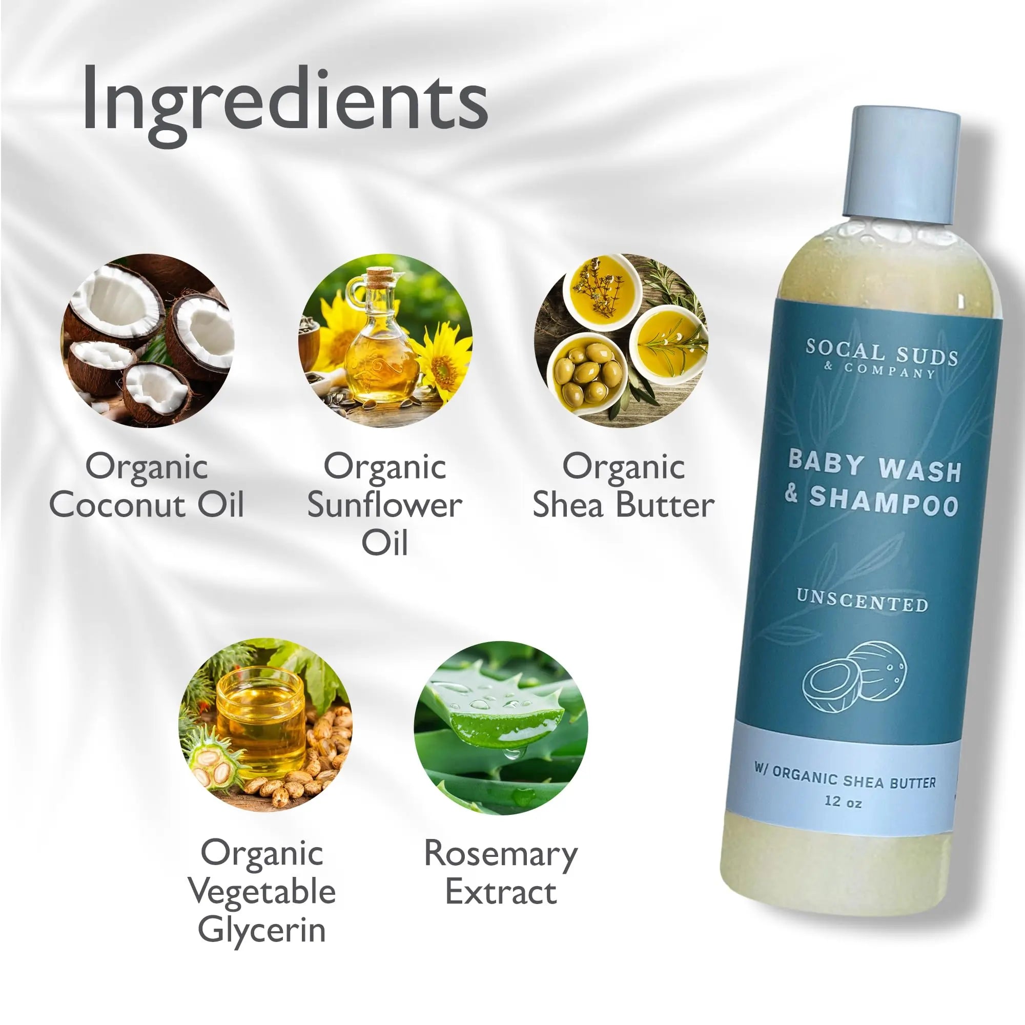Baby Body Wash & Shampoo - Shea Moisture for Sensitive Skin - Fragrance Free Hair & Body Soap - Gentle Bath Products for Toddlers & Babies - 2 Pack Fragrance Free12oz Bottles