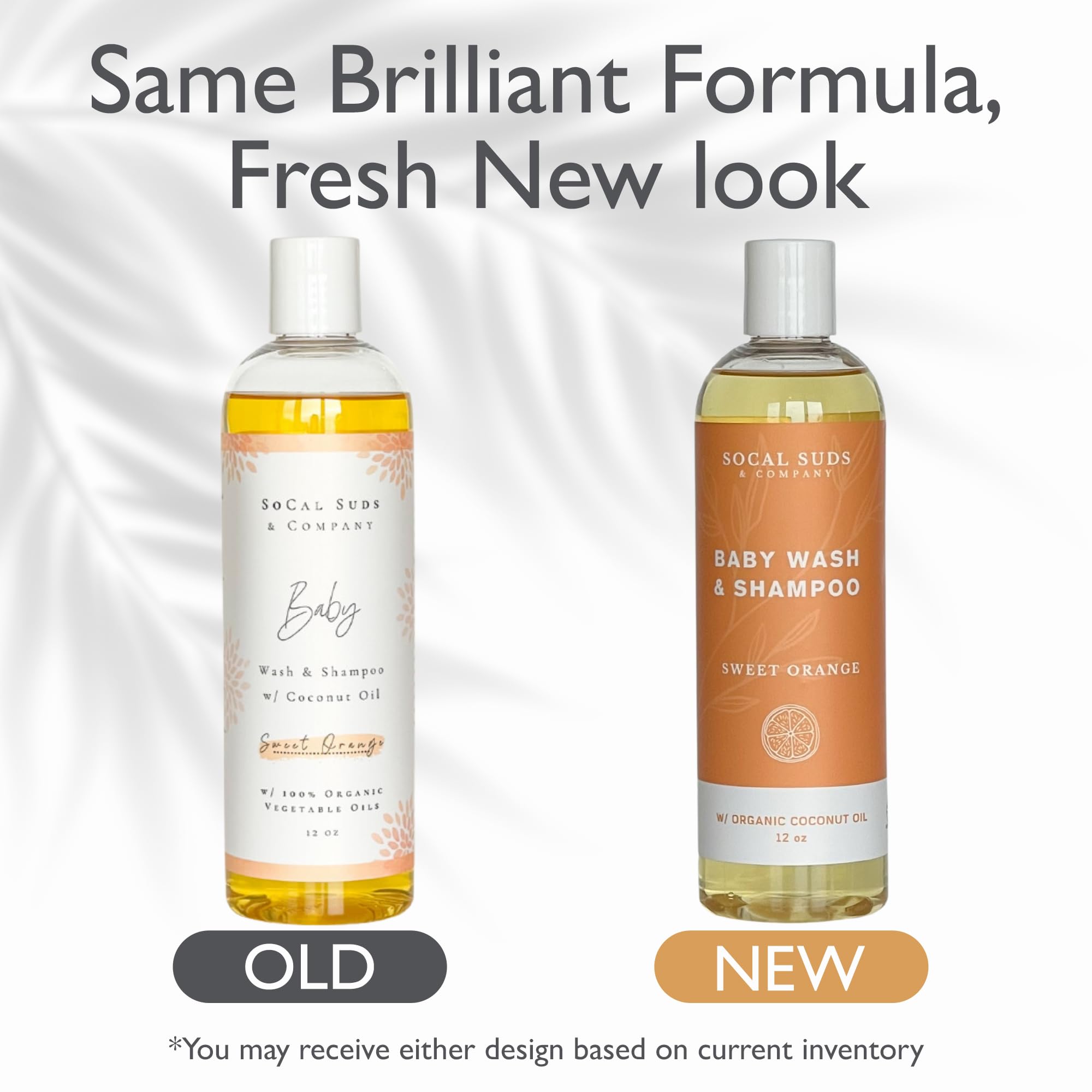 Baby Shampoo & Body Wash 2-in-1 Organic Gel - Gentle Castile Soap with Vitamin-Infused Oils & Botanicals - Natural Care for Sensitive Skin Hypoallergenic - 12oz Sweet Orange 2-Pack