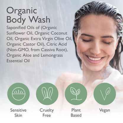 SoCal Suds &amp; Company 12oz Organic Hand &amp; Body Wash- Lemongrass- 2 Pack