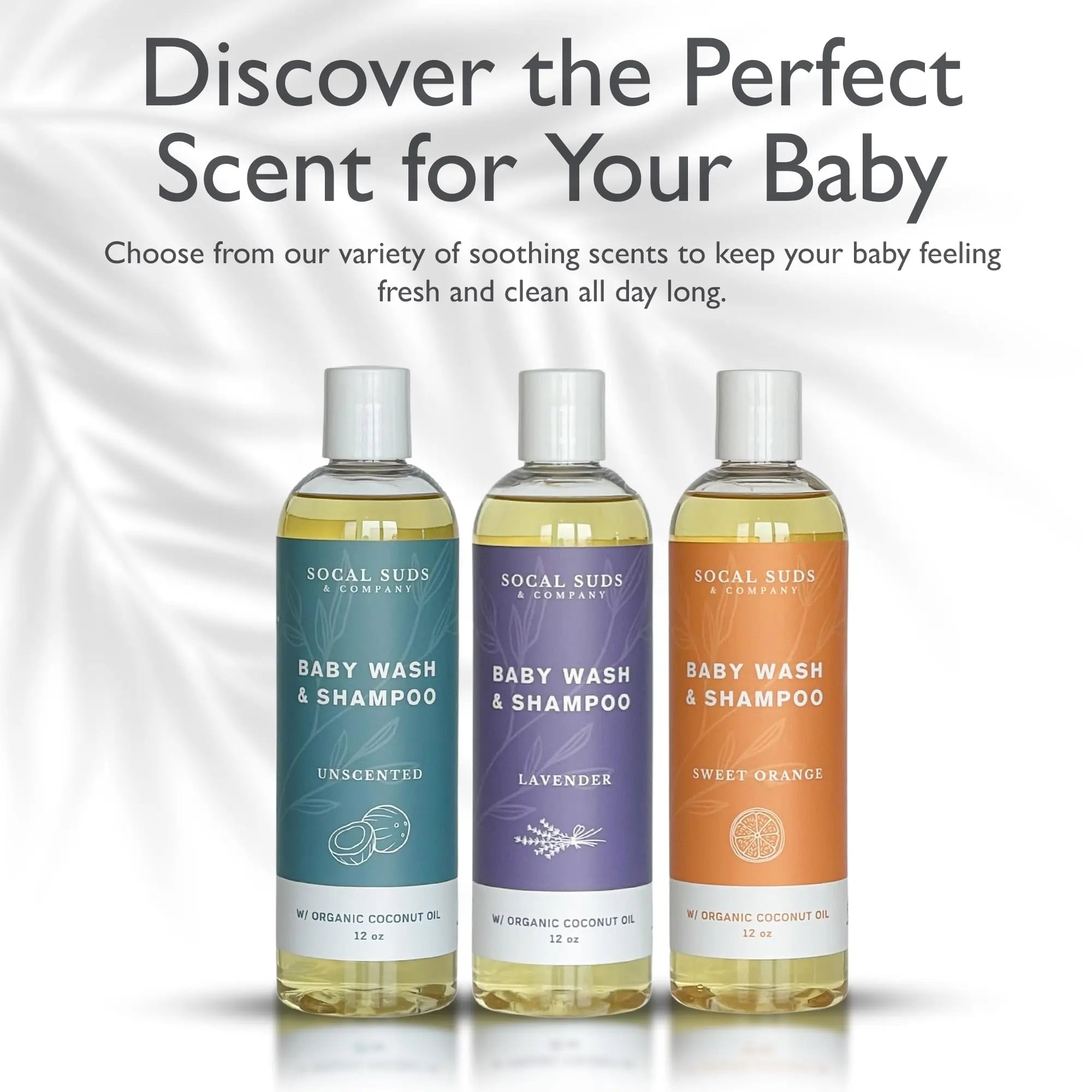 Baby Shampoo & Body Wash, 2-in-1 Organic Gel - Gentle Castile Soap with Vitamin-Infused Oils & Botanicals - Natural Care for Sensitive Skin Hypoallergenic - 12oz Sweet Orange