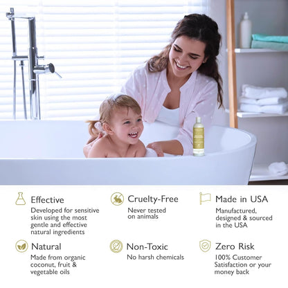 SoCal Suds &amp; Company Organic Baby &amp; Kids Conditioner - Gentle Natural Vitamin Rich Ingredient Organic Oils for Babies and Kids Sensitive Scalp - 12oz (12 Fl Oz (Pack of 2), Honey Almond)