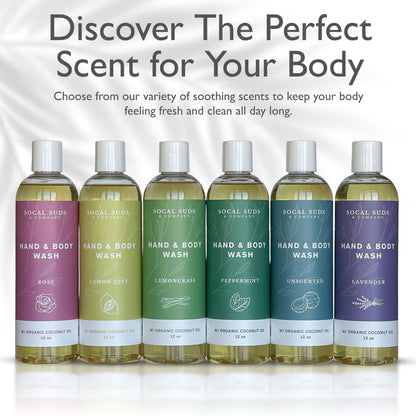 SoCal Suds &amp; Company Baby Shampoo &amp; Body Wash, 2-in-1 Organic Gel - Gentle Castile Soap with Vitamin-Infused Oils &amp; Botanicals - Natural Care for Sensitive Skin Hypoallergenic - 12oz Lavender 2-Pack
